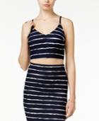 Bar Iii Striped Crop Top, Only At Macy's