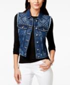 Big Star Ryder Printed Desert View Wash Denim Vest