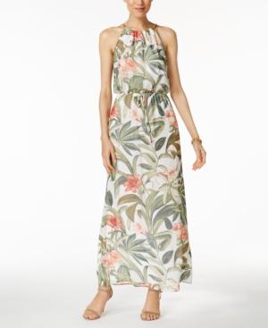 Connected Petite Printed Chain-link Maxi Dress
