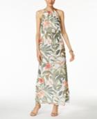 Connected Petite Printed Chain-link Maxi Dress