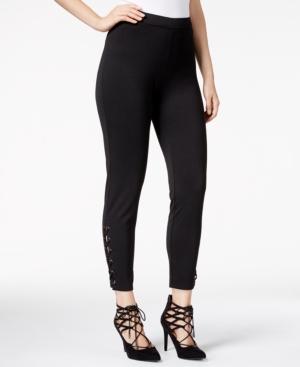 Material Girl Juniors' Lace-up-detail Pull-on Pants, Only At Macy's