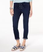 Tommy Hilfiger Lace-up Cuffed Straight-leg Jeans