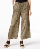 Eileen Fisher Silk & Organic Cotton Cropped Wide-leg Pants