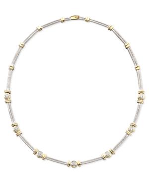 Diamond Necklace, 14k Two-tone Gold Diamond (1 Ct. T.w.)
