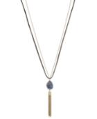 Inc International Concepts Gold-tone Long Stone And Tassel Necklace, Only At Macy's