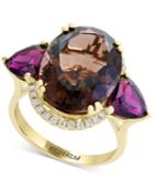 Effy Multi-gemstone (12 Ct. T.w.) & Diamond (1/6 Ct. T.w.) Ring In 14k Gold
