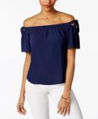 Lily Black Juniors' Off-the-shoulder Top, Only At Macy's