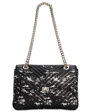 Steve Madden Bonds Splatter Paint Medium Flapover Crossbody