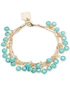 Anne Klein Gold-tone Shaky Bead Layer Bracelet