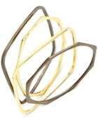 Charter Club Two-tone Geometric Bangle Bracelet