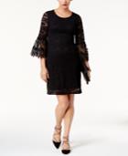 Alfani Lace Bell-sleeve Dress, Created For Macy's