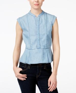 Velvet Heart Pala Denim Peplum Top