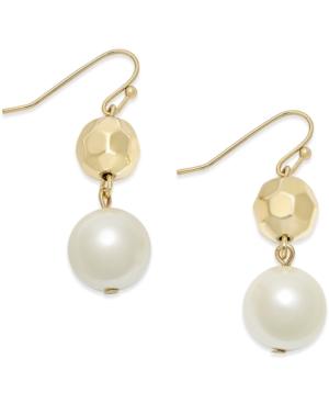 Charter Club Gold-tone Imitation Pearl Double Drop Earrings, Only At Macy's