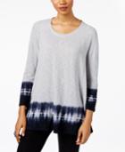 Style & Co Tie-dyed Top, Only At Macy's