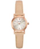 Bulova Women's Tan Leather Strap Watch 28mm 97l148
