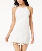Speechless Juniors' Lace Pom Pom Dress