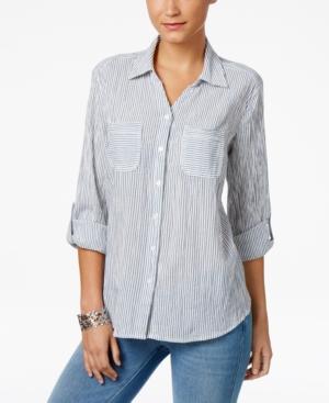 Style & Co Cotton Striped Shirt, Created For Macy's