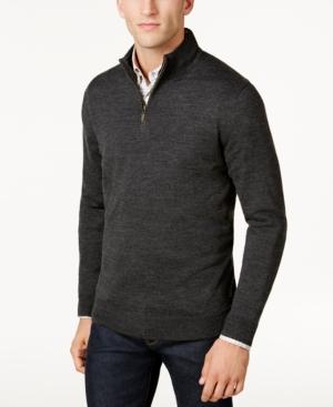 Club Room Men's Quarter-zip Merino Sweater, Created For Macy's
