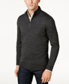Club Room Men's Quarter-zip Merino Sweater, Created For Macy's