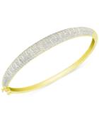 Victoria Townsend Diamond Bangle Bracelet In 18k Gold Over Silver-plated Brass