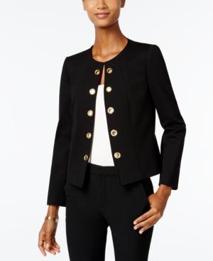 Tahari Asl Petite Grommet-trim Blazer