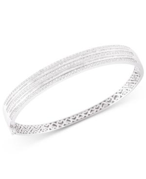 Diamond Bangle Bracelet (2 Ct. T.w.) In 10k White Gold