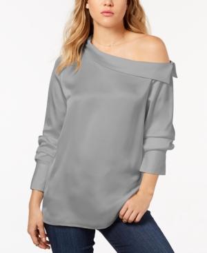 Kensie Off-the-shoulder Satin Top