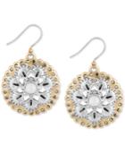Lucky Brand Two-tone Floral Drop Earrings