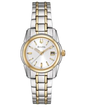 Bulova Watch, Women's Two Tone Stainless Steel Bracelet 20mm 98m105
