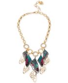 Betsey Johnson Two-tone Pave Butterfly Wing Statement Necklace