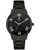 Guess Men's Diamond Accent Black Ion-plated Stainless Steel Bracelet Watch 43mm U0694g3