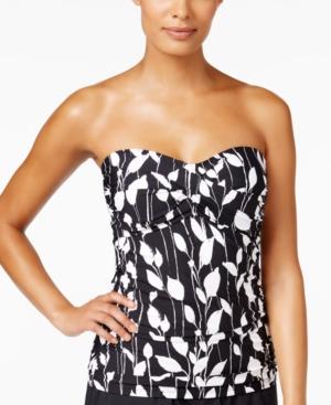 Anne Cole Vines Printed Twist Shirred Tankini Top Women's Swimsuit