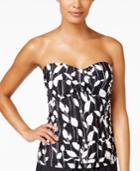 Anne Cole Vines Printed Twist Shirred Tankini Top Women's Swimsuit