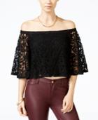 Chelsea Sky Off-the-shoulder Lace Crop Top, Only At Macy's