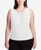 Calvin Klein Plus Size Pleated Top