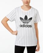 Adidas Originals Pinstriped Boyfriend T-shirt