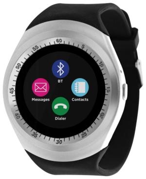Itouch Unisex Curve Black Silicone Strap Touchscreen Smart Watch 44mm