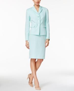Le Suit Three-button Tweed Skirt Suit