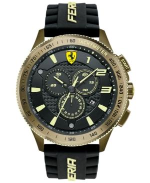 Scuderia Ferrari Men's Chronograph Scuderia Xx Black Silicone Strap Watch 48mm 830244