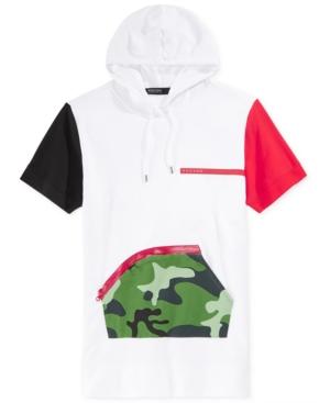 Hudson Outwear Men's Colorblock Graphic-print Hoodie T-shirt