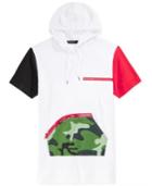 Hudson Outwear Men's Colorblock Graphic-print Hoodie T-shirt