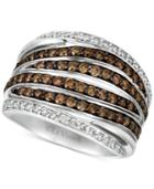 Le Vian Chocolatier Diamond Multi-row Statement Ring (1-1/4 Ct. T.w.) In 14k White Gold