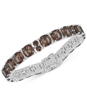 Smoky Quartz Link Bracelet (41 Ct. T.w.) In Sterling Silver