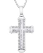 Diamond Cross 22 Pendant Necklace (1 Ct. T.w.) In Sterling Silver