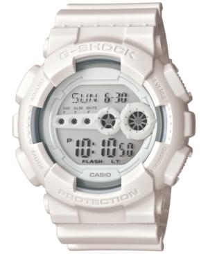 G-shock Men's Digital Whiteout White Strap Watch 55x51mm Gd100ww-7s