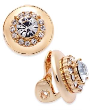 Charter Club Gold-tone Crystal Clip-on Stud Earrings, Only At Macy's