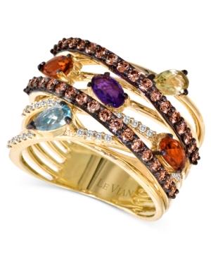 Le Vian Chocolate Diamond (5/8 Ct. White Diamond (1/10 Ct. T.w.) And Multistone In 14k Gold