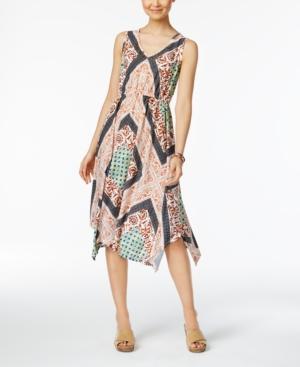 Style & Co Empire-waist Handkerchief-hem Dress, Only At Macy's