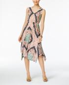 Style & Co Empire-waist Handkerchief-hem Dress, Only At Macy's