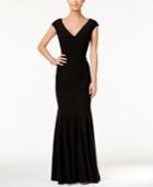 Betsy & Adam V-neck Mermaid Gown